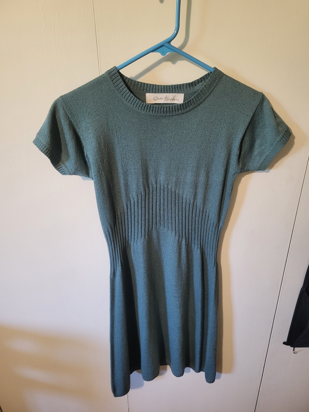 Sage Green Knit Vintage 1990's Dress by Sadie & Sage